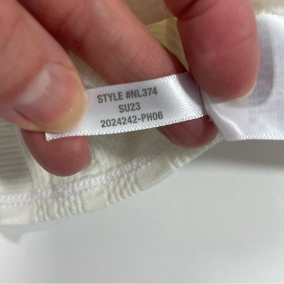 New Madewell Pointelle Scoopneck Crop Tee Shirt Lighthouse - Picture 6 of 9